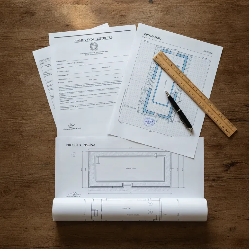 Documents administratifs italiens pour construire une piscine : permis de construire et plans cadastraux