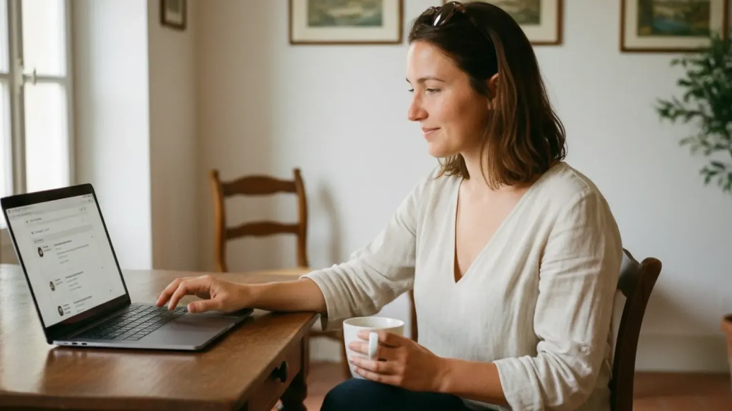 Person browsing seasonal job listings in Italy on a laptop