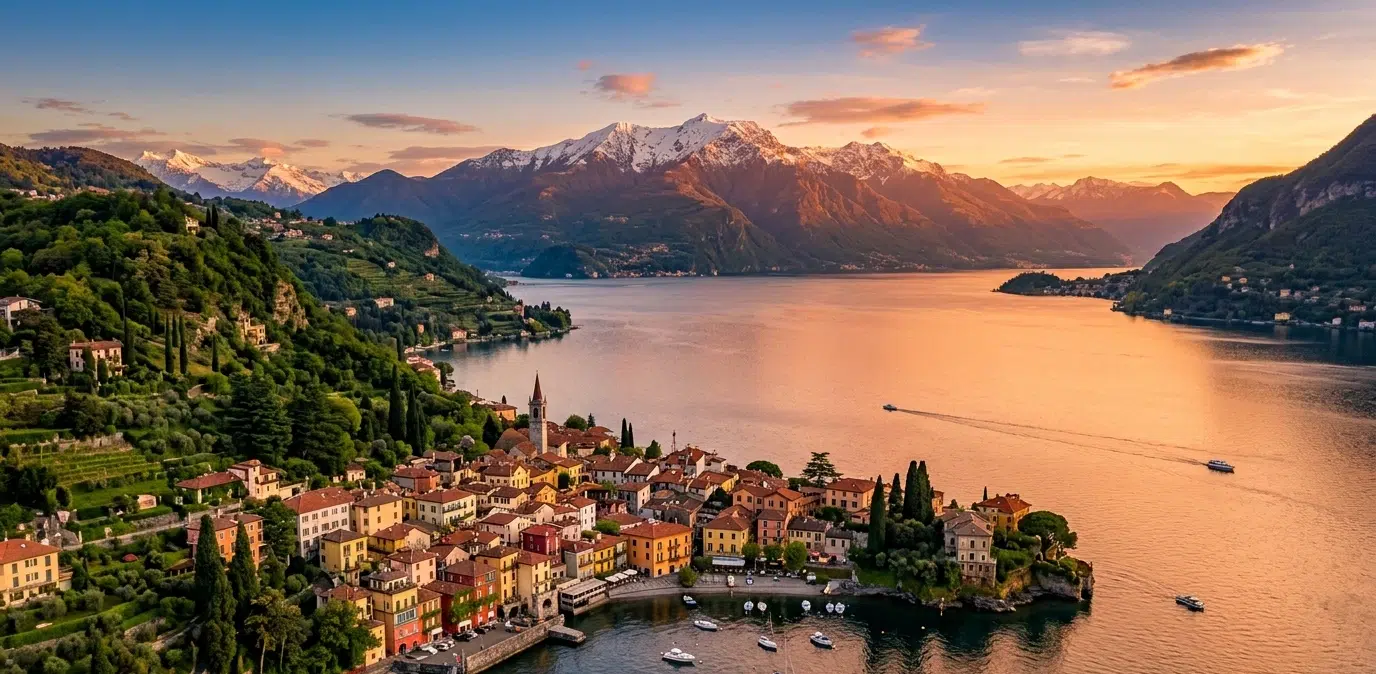 Acheter une maison au lac de Côme – vue panoramique sur le lac et les villages lombards
