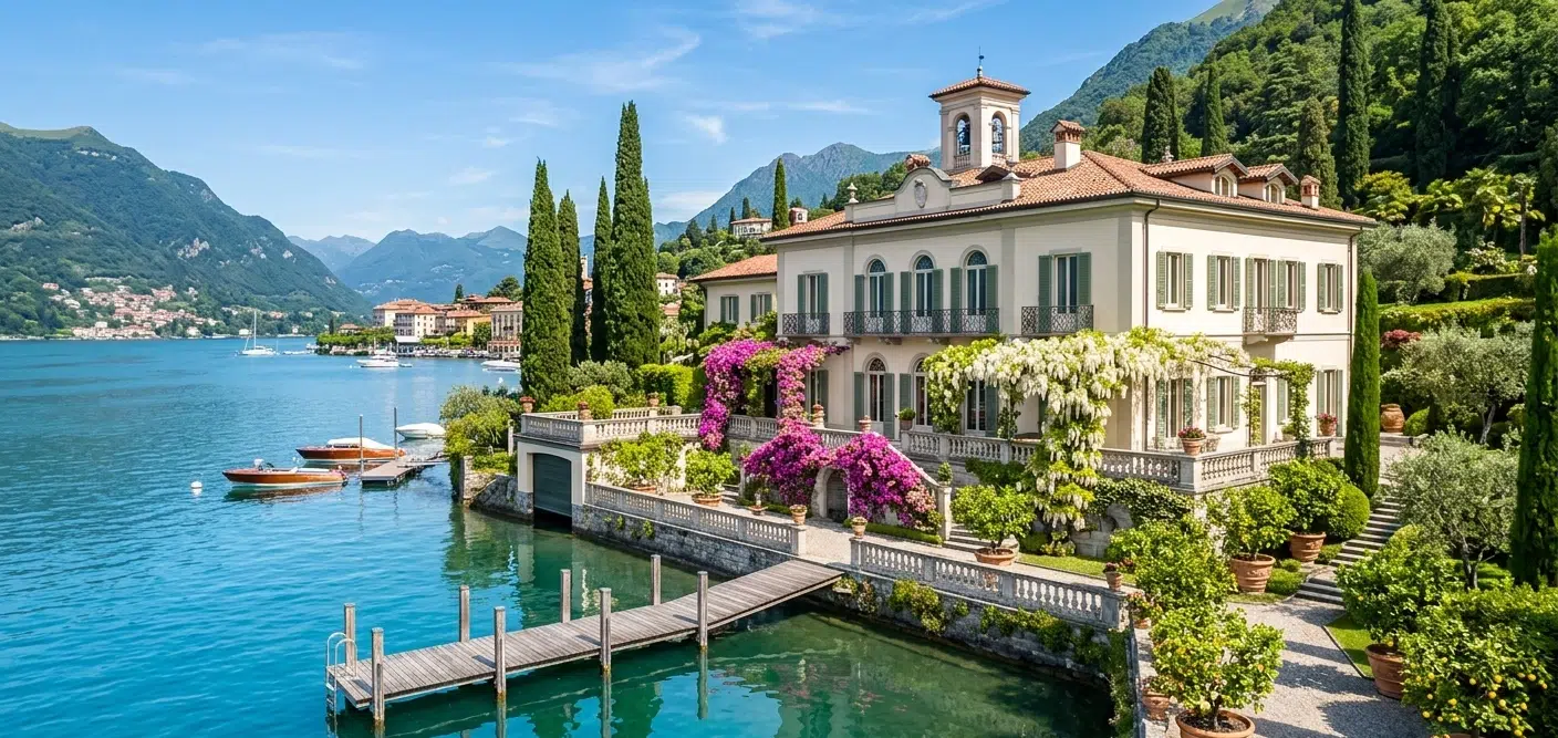 Maison avec vue sur le lac de Côme à vendre – villa avec jardin et accès direct au lac